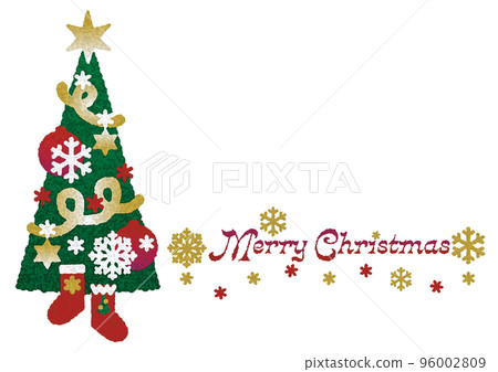 Merry Christmas_Christmas tree and socks_Watercolor touch_Vector illustration Merry Christmas_Christmas tree and socks_Watercolor touch_Vector illustration 96002809