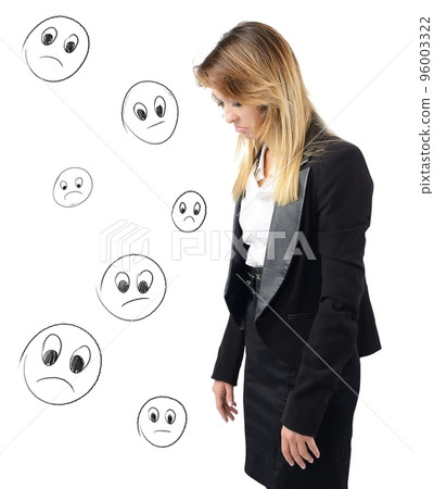 Discouraged businesswoman 96003322
