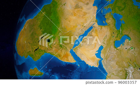 Earth globe focused on Middle East Earth globe focused on Middle East 96003357