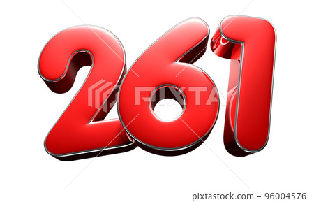 Number 261 red 3D. 96004576
