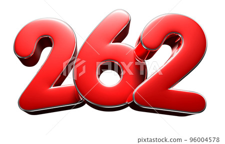 Number 262 red 3D. 96004578
