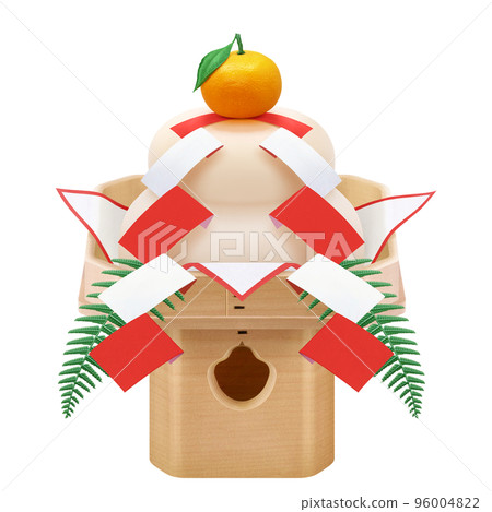 Kagami mochi illustration real new year Kagami mochi illustration real new year 96004822