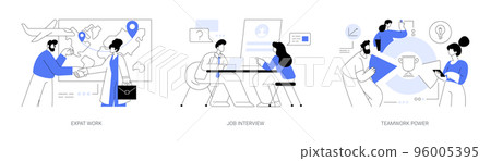 Hiring employees abstract concept vector illustrations. Hiring employees abstract concept vector illustrations. 96005395
