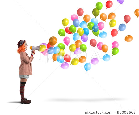 Clown screams balloons 96005665