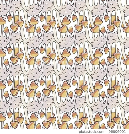 Autumn mood. Illustration in hand draw style. Seamless pattern 96006001