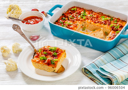 Riced Cauliflower Breakfast Bake, top view Riced Cauliflower Breakfast Bake, top view 96006504