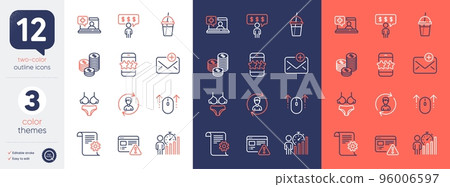 Set of Medical help, Business statistics and New mail line icons. Include Employee benefits, Coins, Swipe up icons. Star, Coffee cocktail, Technical documentation web elements. Lingerie. Vector Set of Medical help, Business statistics and New mail line icons. Include Employee benefits, Coins, Swipe up icons. Star, Coffee cocktail, Technical documentation web elements. Lingerie. Vector 96006597