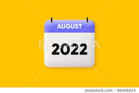 Calendar agenda 3d icon. August month icon. Event schedule Aug date. Meeting appointment planner. Agenda plan, Month schedule 3d calendar and Time planner. August day reminder. 2022 year. Vector Calendar agenda 3d icon. August month icon. Event schedule Aug date. Meeting appointment planner. Agenda plan, Month schedule 3d calendar and Time planner. August day reminder. 2022 year. Vector 96006624