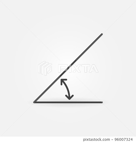 45 degrees angle linear vector concept icon or sign 45 degrees angle linear vector concept icon or sign 96007324