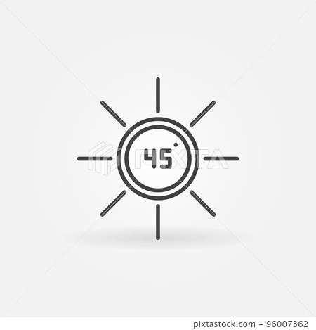 45 degrees outline vector concept icon or design element 45 degrees outline vector concept icon or design element 96007362