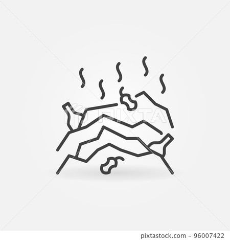 Rubbish Dump linear vector Garbage concept icon Rubbish Dump linear vector Garbage concept icon 96007422