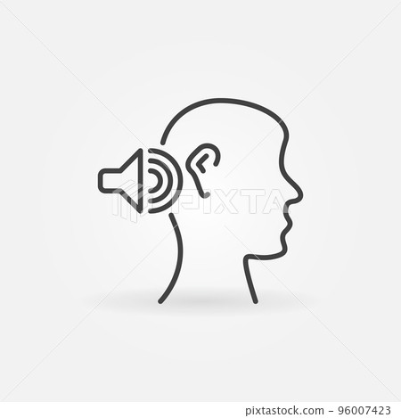 Noise Pollution vector concept icon in outline style Noise Pollution vector concept icon in outline style 96007423