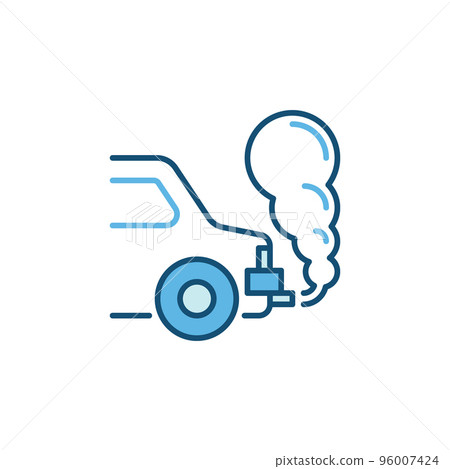 Vehicle Pollution modern icon - Car Exhaust Fumes vector sign 96007424