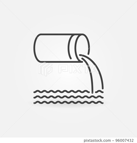 Sewage Pollution linear vector Waste Water concept icon Sewage Pollution linear vector Waste Water concept icon 96007432