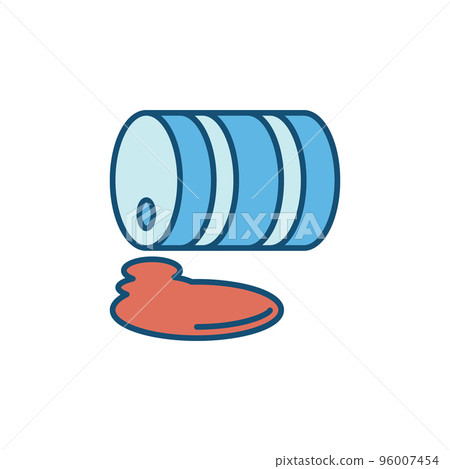 Oil Pollution vector concept Barrel modern icon 96007454