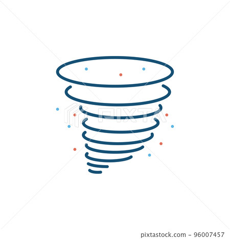 Dust Pollution vector concept modern line icon Dust Pollution vector concept modern line icon 96007457