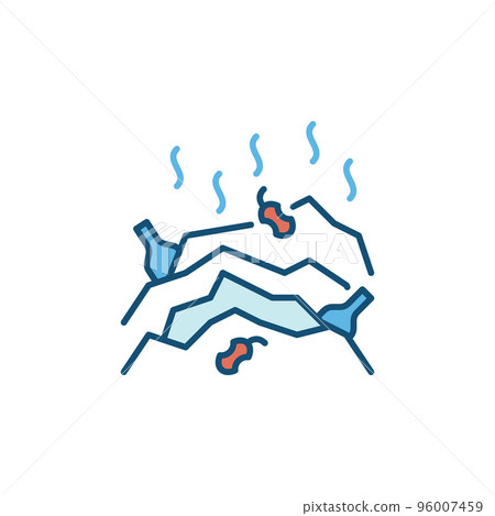 Landfill vector Garbage concept creative icon or sign 96007459