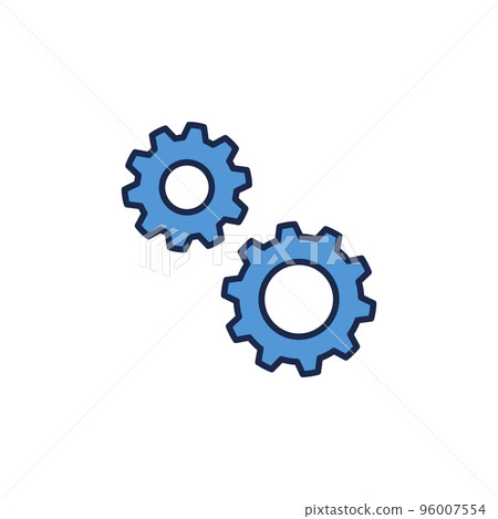 Vector Spur Gear concept blue icon 96007554