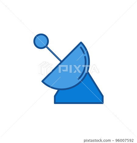 Satellite Antenna Tower vector concept blue modern icon Satellite Antenna Tower vector concept blue modern icon 96007592