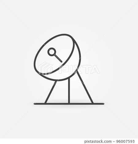 Parabolic Antenna Receiver vector concept linear icon Parabolic Antenna Receiver vector concept linear icon 96007593