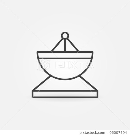Satellite Antenna vector thin line concept icon Satellite Antenna vector thin line concept icon 96007594