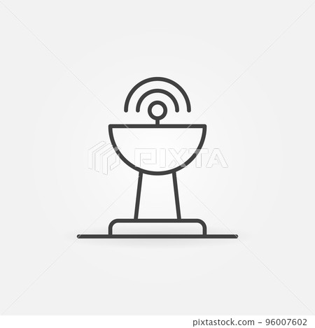 Antenna linear vector concept icon or sign Antenna linear vector concept icon or sign 96007602