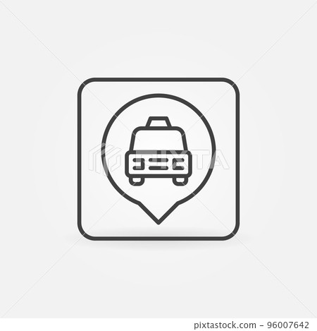 Taxi Pointer vector concept outline minimal icon Taxi Pointer vector concept outline minimal icon 96007642