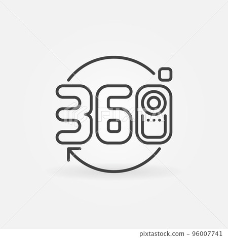 360 camera vector icon in thin line style 360 camera vector icon in thin line style 96007741