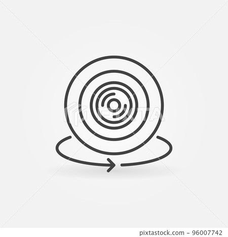 360 degree video camera outline vector minimal icon 96007742