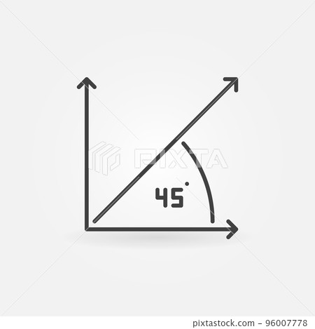 45 Degree Angle outline vector concept icon 45 Degree Angle outline vector concept icon 96007778