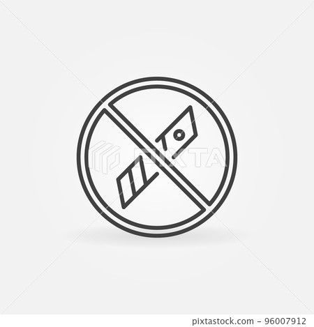 Do not use Knife Blades outline vector concept icon Do not use Knife Blades outline vector concept icon 96007912