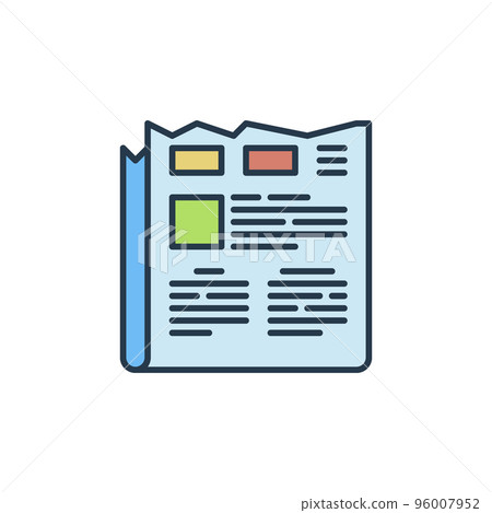 Old Newspaper vector concept colored icon or sign 96007952