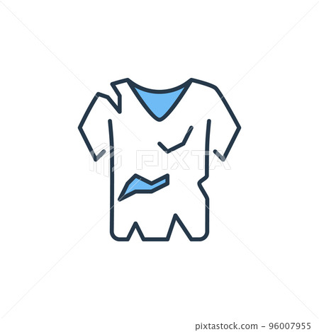 Old t-shirt modern icon - Shirt Clothes Recycling vector concept sign Old t-shirt modern icon - Shirt Clothes Recycling vector concept sign 96007955