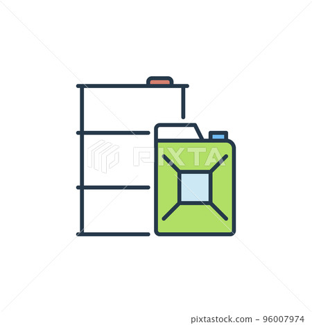 Barrel with Canister vector concept colored icon Barrel with Canister vector concept colored icon 96007974