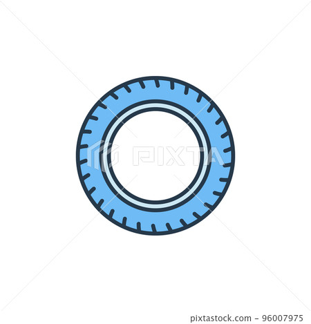 Car Tire vector concept blue creative icon or sign 96007975