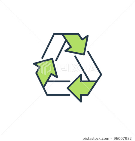 Recycle or Recycling vector concept modern icon 96007982