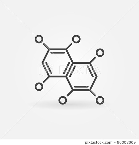 Chemical formula outline icon. Vector Chemistry symbol 96008009