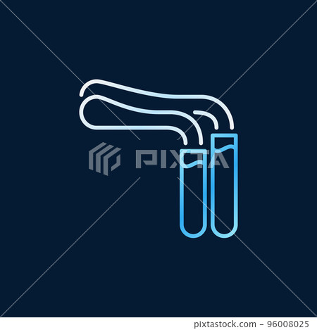 Test-Tubes with smoke modern icon - vector chemistry sign Test-Tubes with smoke modern icon - vector chemistry sign 96008025