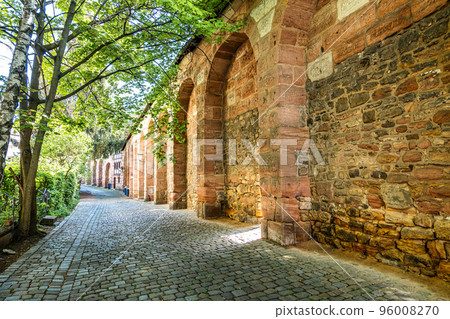 Huebnerstor city gate and tower in the historic city of Nuremberg in Germany. 96008270