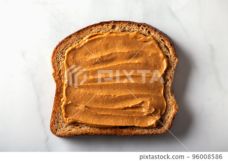 Healthy open sandwich with peanut butter Healthy open sandwich with peanut butter 96008586