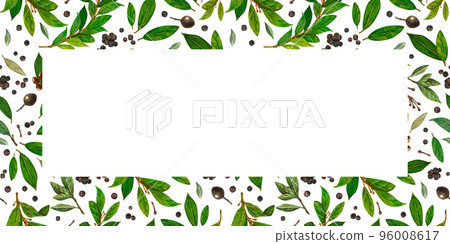 Frame bay leaves watercolor. Hand drawn illustration for sports achievements, awards, victories and success.Template for wedding invitation and save the date cards. 96008617