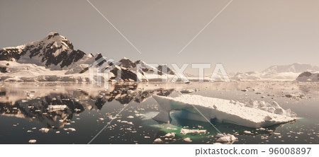 Antarctic mountainous landscape, Deception Island Antarctic mountainous landscape, Deception Island 96008897