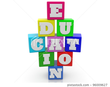 EDUCATION concept on colorful toy blocks EDUCATION concept on colorful toy blocks 96009627