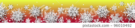 Christmas banner with paper snowflakes Christmas banner with paper snowflakes 96010492