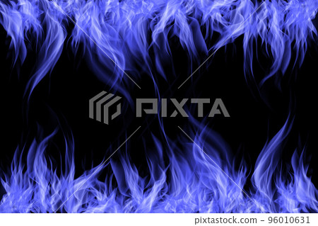 Blue flame and black background 96010631