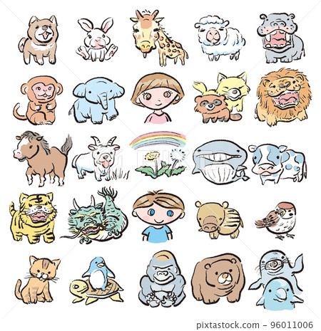 various animals and children various animals and children 96011006