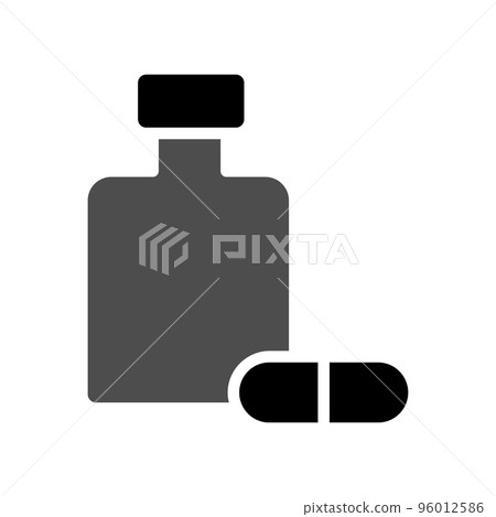 Illustration Vector Graphic of Capsule Jar Icon Illustration Vector Graphic of Capsule Jar Icon 96012586
