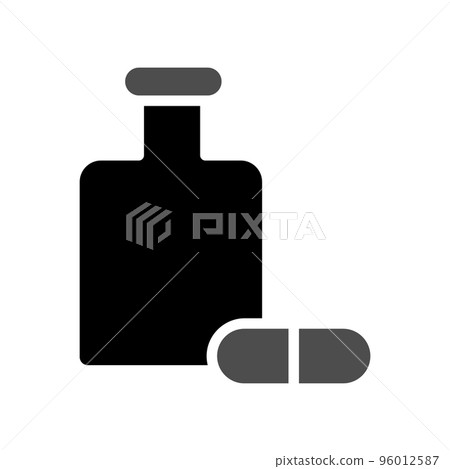 Illustration Vector Graphic of Capsule Jar Icon Illustration Vector Graphic of Capsule Jar Icon 96012587