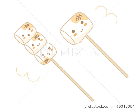 Illustration character version inspired by roasted marshmallows Illustration character version inspired by roasted marshmallows 96013094