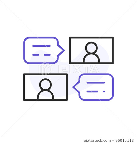online meeting related line icon online meeting related line icon 96013118
